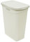 JVL 43L Knit Design Slim Loop Plastic Laundry Basket, White, H:55 x W:46 x D:29cm Approx