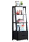 COSTWAY Bücherregal, Standregal mit 2 Schubladen & 2 Ablagen, modernes Leiterregal, Ausstellungsregal für Zuhause, Büro, Badezimmer, 53 x 40 x 133 cm, Schwarz