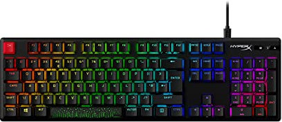 HyperX Alloy Origins PBT – Mechanical Gaming Keyboard, PBT Keycaps, RGB, HyperX Mechanical Switches, Compact, Portable, Durable Aluminium Body, Adjustable Feet