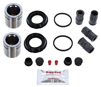 Bigg Red - Brake Caliper Piston Seal Repair Kit - Complete Rear Left & Right - Fits ATE Single 42mm dia Piston Calipers - Compatible with Selected Models