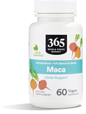 365 by Whole Foods Market, Maca Standardized + Full Spectrum Blend, Libido Support, Vegan Capsules, 60 Count