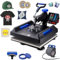 VEVOR - 5 in 1 Heat Press - 15x15 Heat Press Machine with Hat Press, 360° Rotation with Multifunction Rotary Digital Control for T-Shirts, Tumblers, Mugs,