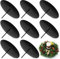 Kerzenhalter Adventskranz 8cm Adventskerzenhalter Metall Kerzenhalter für DIY Kranz Advent Weihnachten Tischdeko 8 Stück Schwarz