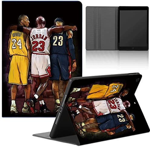 Funda Tablet para Samsung Galaxy Tab A 10,1 SM-T510/T515 2019, Cárcasa con Cool Basketball Player 23 24 Patrón Delgada PU Protectora Case con Función de Soporte Suave TPU Antigolpes Cover, 02