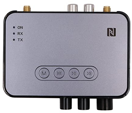 Tiardey 3 IN 1 Bluetooth 5.1 Adapter Wireless Audio Adapter Unterstützt NFC 6,5 mm Mikrofon mit Dual-Antenne Multi Interfaces COAXIAL 3,5 mm Audio AUX USB TF