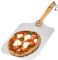 OUII Perforated Pizza Peel - 16 x 14-inch Aluminum Spatula Paddle for Extra Large Pizzas. Foldable Wood Handle for Easy Storage, Pizza Oven Accessories. Premium Tool for Baking Homemade Pizza Pies.