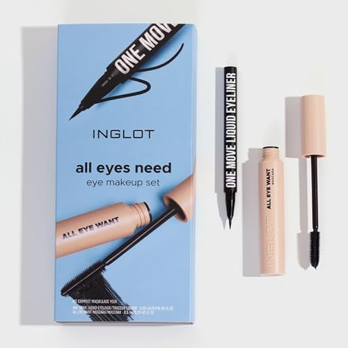 Elevanty INGLOT ALL EYES NEED EYE MAKEUP SET - All Eye Want Mascara + One Move Liquid Eyeliner