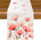 Aitsite Pflanzen Klatschmohn Blatt Blumen Tischläufer Sommer, Saisonnal Küche Tisch Dekoration Drinnen Draußen Urlaub Party Dekor (40*180)