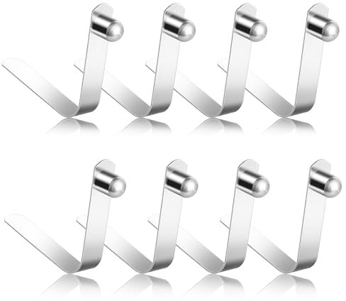 Molain 8 Stück Kajak Paddel Push Snap Clips, Edelstahl Kajak Paddel Federclip Kajak Federklammern Zeltstange Clips Edelstahl Kayak Paddle Snap Button Clip für Zelte Kajak Paddel Zeltstange(6mm)