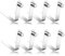 Molain 8 Stück Kajak Paddel Push Snap Clips, Edelstahl Kajak Paddel Federclip Kajak Federklammern Zeltstange Clips Edelstahl Kayak Paddle Snap Button Clip für Zelte Kajak Paddel Zeltstange(6mm)