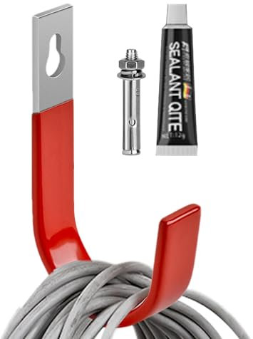 Schlauchhaken | Gartenschlauchhalter | Rostbeständiger robuster Schlauchhalter Wandhalterung für Außenhof Hydraulikschlauch Luftschlauch