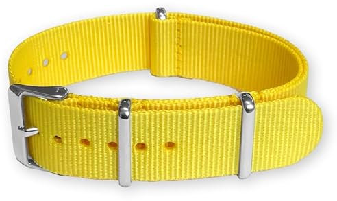 Natos.com - Gelbes NATO Uhrenarmband G10 Military Nylon Strap - 20 mm