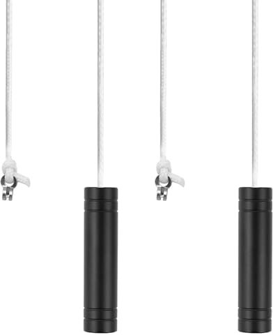 2 Pack Bathroom Light Pull Cord - 150cm Long Nylon Light Pull Cord Handle Weight Replacement Extension Light Switch Pull Cord String Handle Connector for Bathroom Toilet Ceiling Lights Fan Switches