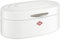 WESCO Single Elly Bread Bin in White, Powder-Coated Sheet Steel, Ventilation Holes and Sturdy Handle
