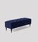 90cm Wide Chesterfield Ottoman Storage Bench with Legs, Ottoman Box With Legs, Ottoman Bench With Storage, End Of Bed Storage Bench, Rectangle Footstool With Storage (Sapphire Blue Velvet)