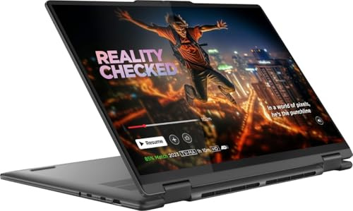 Yoga 7i - Computer portatile 2 in 1, touchscreen FHD 2K da 16, Ultra 7 155U, 16 GB DDR5, SSD da 1 TB, tastiera retroilluminata, Windows 11 Home, grigio tempesta + panno per la pulizia