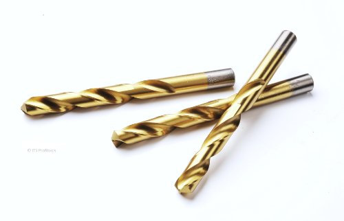 HSS Bohrer Set DIN 338 - Poliert & Titanbeschichtet | Größen Ø 0,3-13,0mm | Hochleistungsstahl | Hochpräzise Bohrer für Metall, Stahl, Holz (titanbeschichtet, Ø 10,5mm)