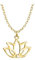 Sofia Milani - Damen Halskette 925 Silber - vergoldet/golden - mit Zirkonia Steinen - Lotus Blume Anhänger - N0864