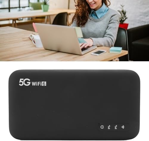 Hotspot Mobile 5G WiFi 6 - Router Portatile con Slot per Scheda SIM, Batteria 6100mAh, Dual Band, Supporta 16 Dispositivi, Protezione IP67 per Casa e Viaggio