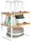Avilia Set 2 Mensole in Bambù e Metallo 19,5x29,5x15,8cm e 18,5x29,7x13,7cm - Ripiano Salvaspazio per Sfruttare Spazi Piccoli - Ideale per Cucina, Bagno e Soggiorno - Kit Incluso per Facile Montaggio