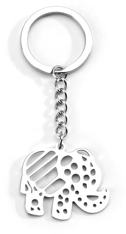 OBEISN Schlüsselanhänger Mit Edelstahl Elefant Anhänger Für Frauen, Ideal Als Geburtstag Geschenk Für Freundin Oder Schwester, Perfekt Für Frauen, Die Schlichte Und Modische Geschenke Lieben