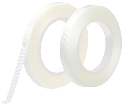 Qrity 2 Stück Filamentklebeband 5mm x 50m, Reparatur Tape, Verpackungsband, Verschleißfest, Wasserdichtes Filament Umreifungsband