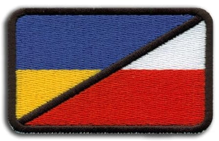 Flagge der Ukraine & Polen – Solidarität – zum Aufnähen/Aufnähen – besticktes Abzeichen/Patch