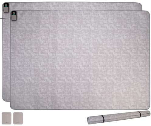 Wilson Gabor Heizmatte Hund: 2er-Set Heizteppiche, 150 x 200 cm, 7 Temperaturstufen und Timer (rutschfester Heizteppich 230 V, Infrarot-Fußboden-Heizmatte, Frost)