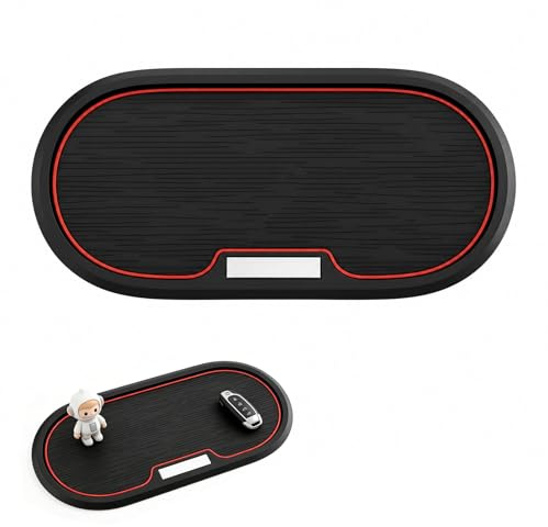 Antirutschmatte Auto Armaturenbrett, rutschfest Pad, für Handy Schlüssel | Anti Rutsch Matte Auto, PVC, Rückstandsfrei Klebt Nicht, Hitzebeständig, Abwaschbar, Rutschfest Pad 27x15cm für Auto Haus