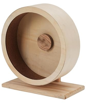 ZGUZMCMK Hamster Laufrad Aus Holz, Leise, Rund, rutschfest, für Joggen