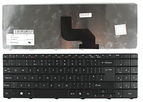 Gateway KB.I170G.137 Ersatz-Laptop-Tastatur, UK-Layout, Schwarz