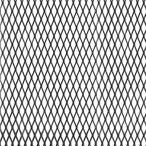 Streckmetallblech aus Aluminium, 250 x 500 x 1 mm, schwarz eloxiert