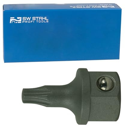 SW-Stahl 36000-T25 Bit-Schraubendreheinsatz, T-Profil T25 ohne Loch | Passender T-Profil Bit für 36000L, Abmessungen: 15 x 15 x 25 mm, hochwertiger Stahleinsatz für Profi-Werkzeuge.