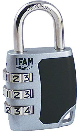 IFAM Candado Combinación Serie CS, Modelo C35S, Ideal para Bolsas, Maletas y Equipaje, Acero Cromado, Más de 1.000 Combinaciones, Seguridad y Protección