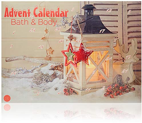 Accentra Adventskalender Beauty mit 24 Körperpflege & Badespaß Kleinigkeiten, abwechslungsreicher Inhalt, Nagelpflege, Badezusätze, Hautpflege…