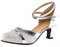 NMERWT Damen Sandalen Standard Tango Latin Tanzschuhe High Mit Weichen Bottom Square Tanzschuhe Runde Zehe Pailletten Schuhe Social Dance Schuh