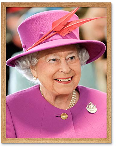 Rouse Portrait Queen Elizabeth II England Photo Art Print Framed Poster Wall Decor 12x16 inch