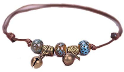 Les femmes à la main artificielle en céramique Clochette Knit Bracelet cheville pour Anklet Beach Girls