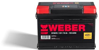 Magneti Marelli Parts & Services - Batteria Auto 60 Ah Weber Efb, Batteria Auto L02 067060520004 al Piombo Acido ad Elevate Prestazioni, Ciclo di Vita x2 - 12V 60Ah 570A B13 con Maniglie, Ricambi Auto