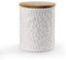 Barattolo biscottiera contenitore zucchero caffè sale in ceramica bianco 13 * 16 cm tappo in legno ermetico CRE-792816