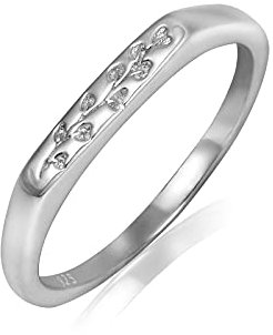 YeGieonr Anelli Donna Argento 925, 18K Placcato Oro Anello，Anello Impilabile in Eucalipto Inciso a Mano, Gioielli Donna