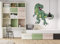 Osomhome Dino Wandtattoo Dinosaurier (100x100cm) I Wandsticker Dinosaurier | Wandaufkleber Wandbild Kinderbilder | Dino Deco Kinderzimmer Junge & Mädchen I T-Rex os3241