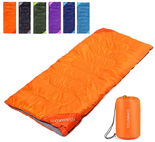 Rucksack-Schlafsack für Erwachsene und Kinder – leicht, wasserdicht, bequem für Frühling, Sommer, Herbst – Wandern, Reisen, Camping