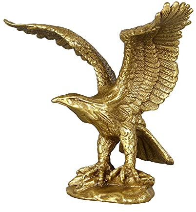 Pevfeciy Adler Statue Adler Figur Deko Bronze Statue Wohnzimmer Modern Büro Deko Feng Shui Skulptur,Messing