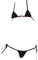 SINGUYUN Ensemble bikini sexy pour femme - Ensemble soutien-gorge et culotte de dessin animé - Cosplay - Mignon - 209 noir - Taille unique