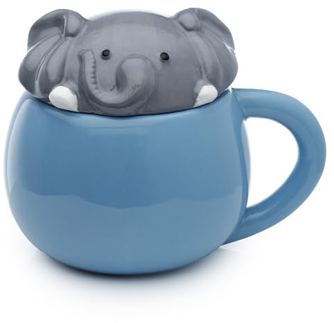 Puckator Mug avec Couvercle Adoramals - Eléphant