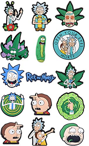 UNN 15 Pieces Cartoon Shoes Charms Men and Women Summer Shoes Decoration for Kids Girls Boys Birthday Gifts