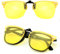 CREYESTAL Polarisiert Nachtfahrbrille Clip für Brillenträger, Überzieh Nachtsichtbrille für Autofahrer, Ultraleicht, Herren, Damen