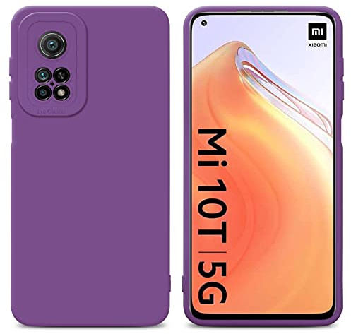 Cadorabo Hülle kompatibel mit Xiaomi Mi 10T Mi 10T PRO Schutzhülle TPU Silikon Case Liquid Design mit Kameraschutz Slim Kratzfest Gummi mit Rundumschutz Case Hülle für Xiaomi Mi 10T Mi 10T PRO in Lila