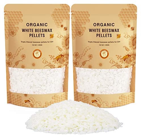 Natürliches Bienenwachs,Weiß Kerzenwachs 900g,Bienenwachs bio Pastillen für Kerzen,bienenwachs Paraffinwach Granulat für Kosmetik,Natürliches Beeswax Hervorragend Geeignet für Salben,Seifen und Leder